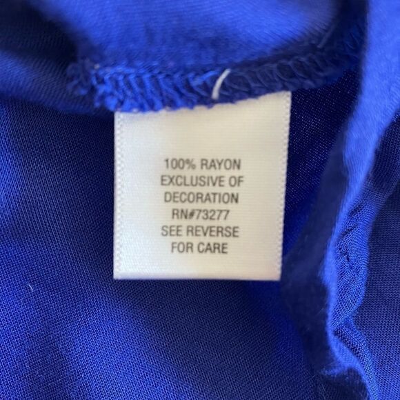 Bluish-Purple Embellished Sleeveless Top | S | ELLE - Picture 9 of 10